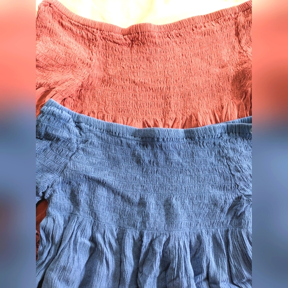 Rue 21 Women's Off Shoulder Shirred Blouses - Picture 3 of 16